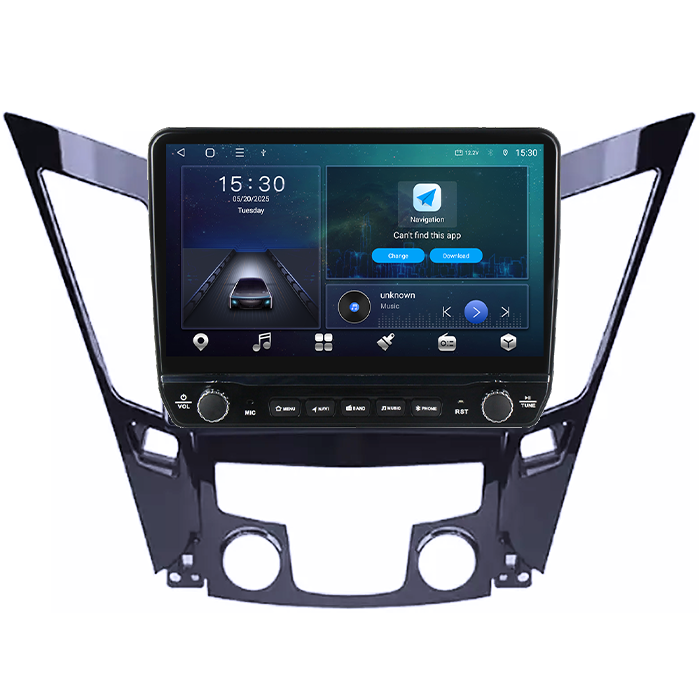 Navigatie dedicata Hyundai Sonata 2009-2014 Tesla cu butoane rotative model 2024, 4GB RAM 64GB ROM, Procesor Quadcore, Android 14, Display QLED 10", DSP, Carplay&Android Auto [6]