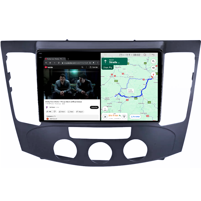 Navigatie dedicata Hyundai Sonata NF 2009, 12GB RAM 256GB ROM, Android 14, Rezolutie 2K, Display QLED, 9", DSP, Carplay, Android Auto, Internet, Youtube, Waze, Wi Fi, USB [4]