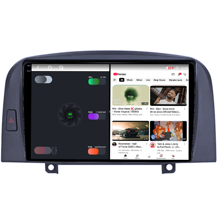 Navigatie dedicata Hyundai Sonata NF 2004-2008, 4GB RAM 64GB ROM, Procesor Qualcomm Octacore, Android 14, Rezolutie 2K, Display QLED 9", DSP, Carplay&Android Auto, SIM 4G [3]