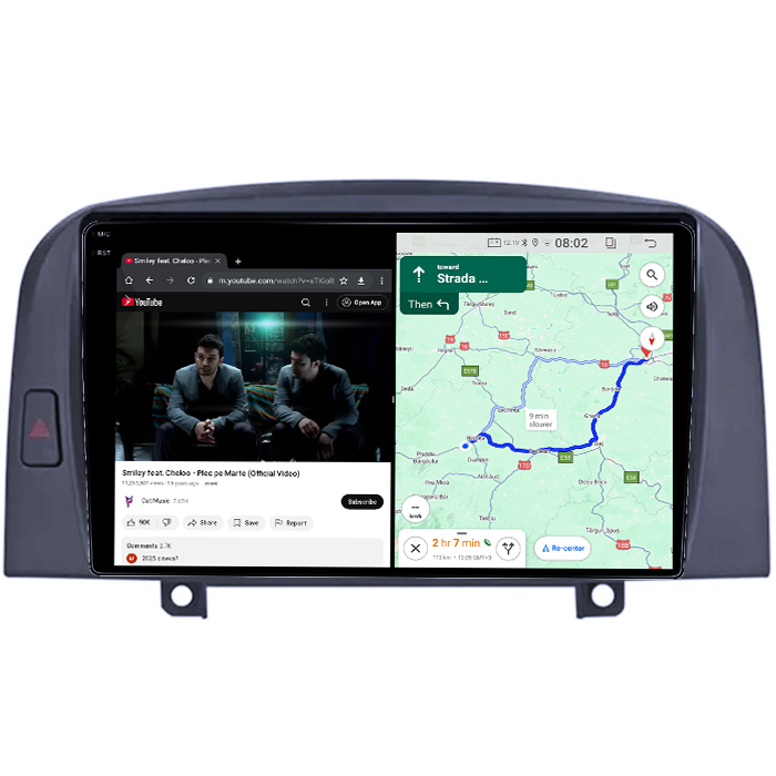 Navigatie dedicata Hyundai Sonata NF 2004-2008, 4GB RAM 64GB ROM, Quad Core, Display 9" QLED 1K, Carplay, Android 14, Bluetooth, Magazin Play, Suport Camere AHD [5]
