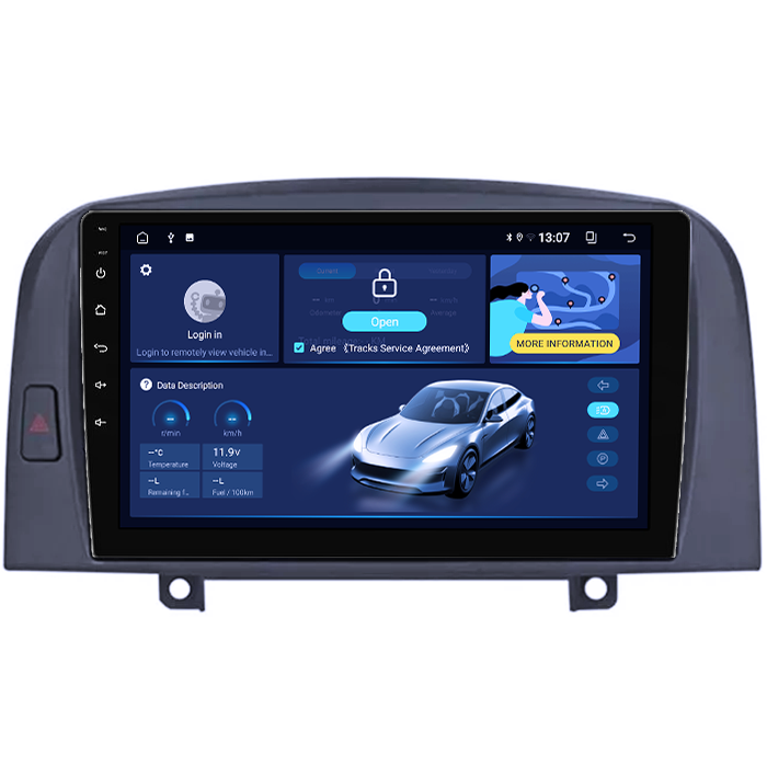 Navigatie dedicata Hyundai Sonata NF 2004-2008, 4GB RAM 32GB ROM, Octacore, Android 14, Display QLED 9", DSP, Carplay&Android Auto, SIM 4G, Bluetooth, Ventilator Activ [1]