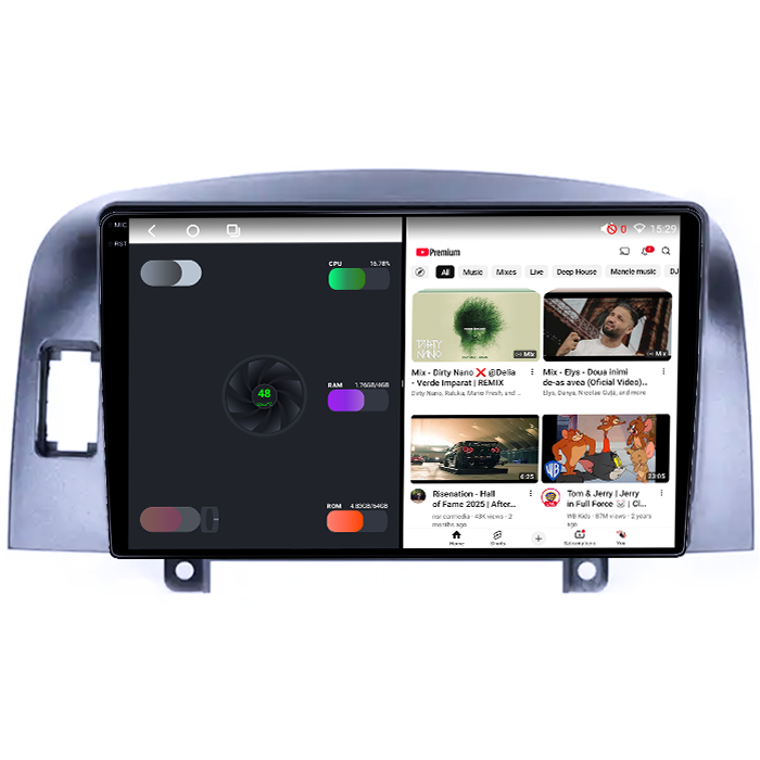 Navigatie dedicata Hyundai Sonata NF 2006, 4GB RAM 64GB ROM, Octacore, Android 14, Display QLED 1K 9", Carplay&Android Auto, SIM 4G, Ventilator Activ [3]