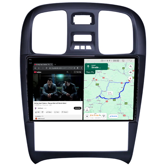 Navigatie dedicata Hyundai Sonata Fe 2004-2012, 12GB RAM 256GB ROM, Android 14, Rezolutie 2K, Display QLED, 9", DSP, Carplay, Android Auto, Internet, Youtube, Waze, Wi Fi, USB [4]