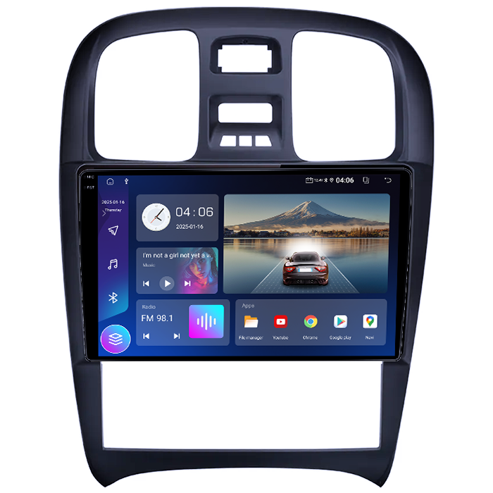 Navigatie dedicata Hyundai Sonata Fe 2004-2012, 12GB RAM 256GB ROM, Android 14, Rezolutie 2K, Display QLED, 9", DSP, Carplay, Android Auto, Internet, Youtube, Waze, Wi Fi, USB [2]