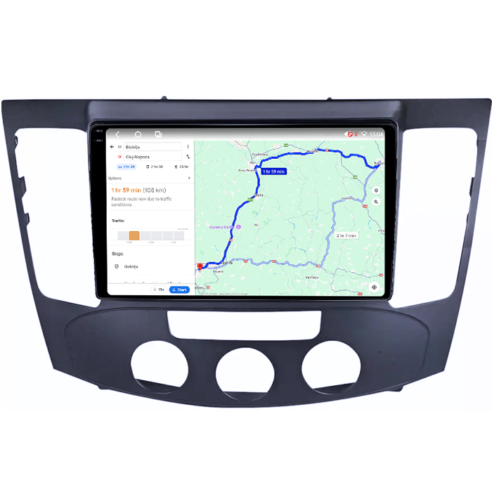 Navigatie dedicata Hyundai Sonata NF 2009, 4GB RAM 64GB ROM, Procesor Qualcomm Octacore, Android 14, Rezolutie 2K, Display QLED 9", DSP, Carplay&Android Auto, SIM 4G [6]