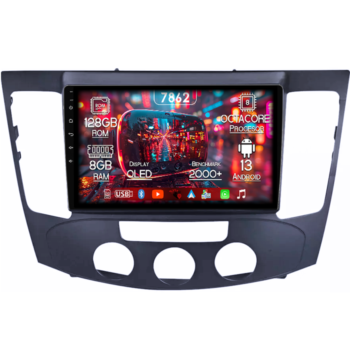 Navigatie dedicata Hyundai Sonata NF 2009, 8GB RAM 128GB ROM, Octacore, Platforma 7862,Android 13, Display QLED 9”, Suporta camera 360º, DSP, Carplay&Android Auto, SIM 4G, Ventilator Activ [1]