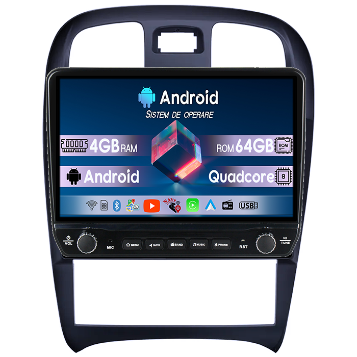 Navigatie dedicata Hyundai Sonata Fe 2004-2012 Tesla cu butoane rotative model 2024, 4GB RAM 64GB ROM, Procesor Quadcore, Android 14, Display QLED 10", DSP, Carplay&Android Auto [1]