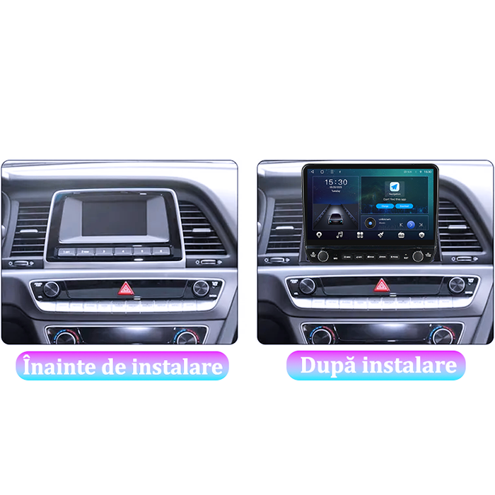 Navigatie dedicata Hyundai Sonata 7 2017-2019 Tesla cu butoane rotative model 2024, 4GB RAM 64GB ROM, Procesor Quadcore, Android 14, Display QLED 10", DSP, Carplay&Android Auto [2]