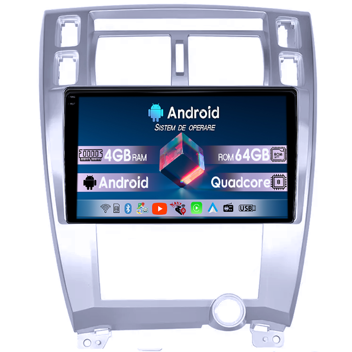 Navigatie dedicata Hyundai Tucson 1 2004-2009, 4GB RAM 64GB ROM, Quadcore, Android 14, Display QLED 1K, 10", DSP, Carplay&Android Auto, , Suport Camere AHD [1]