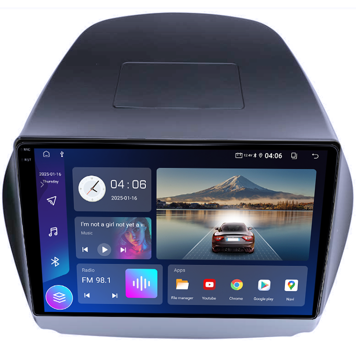 Navigatie dedicata Hyundai Tucson IX35 2010, 12GB RAM 256GB ROM, Android 14, Rezolutie 2K, Display QLED, 9", DSP, Carplay, Android Auto, Internet, Youtube, Waze, Wi Fi, USB [2]