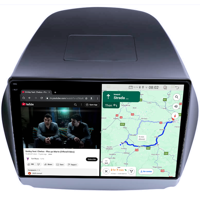 Navigatie dedicata Hyundai Tucson IX35 2010, 12GB RAM 256GB ROM, Android 14, Rezolutie 2K, Display QLED, 9", DSP, Carplay, Android Auto, Internet, Youtube, Waze, Wi Fi, USB [4]