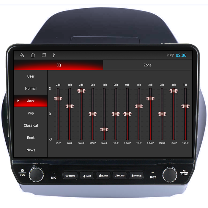 Navigatie dedicata Hyundai Tucson 2009-2015 Ix 35 Tesla cu butoane rotative model 2024, 4GB RAM 64GB ROM, Procesor Quadcore, Android 14, Display QLED 10", DSP, Carplay&Android Auto [2]
