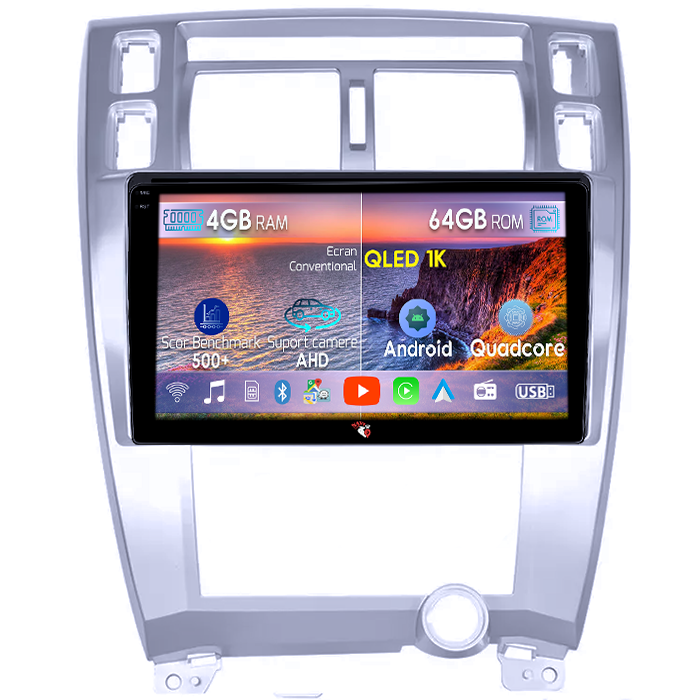 Navigatie dedicata Hyundai Tucson 2004-2009, 4GB RAM 64GB ROM, Octacore, Android 14, Display QLED 1K 10", Carplay&Android Auto, SIM 4G, Ventilator Activ [1]