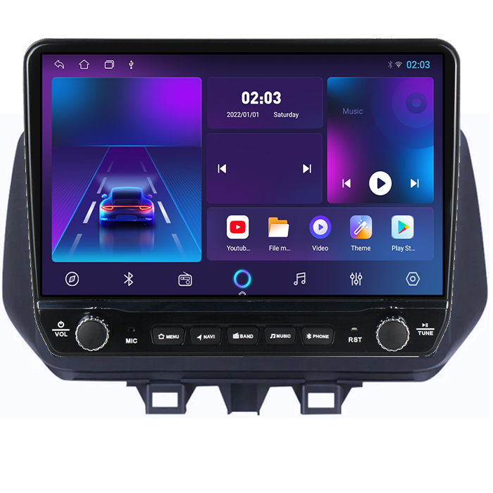 Navigatie dedicata Hyundai Tucson 2018-2020 Tesla cu butoane rotative model 2024, 4GB RAM 64GB ROM, Procesor Quadcore, Android 14, Display QLED 10", DSP, Carplay&Android Auto [5]