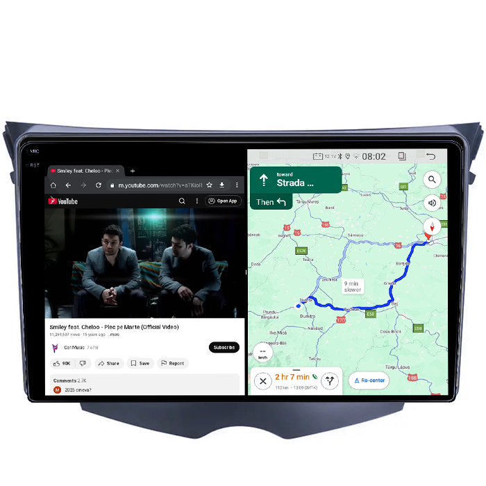 Navigatie dedicata Hyundai Veloster FS 2011-2017, 12GB RAM 256GB ROM, Android 14, Rezolutie 2K, Display QLED, 9", DSP, Carplay, Android Auto, Internet, Youtube, Waze, Wi Fi, USB [4]