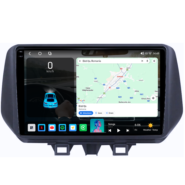 Navigatie dedicata Hyundai Tucson 2018-2020, 44GB RAM 64GB ROM, Octacore, Android 14, Display QLED 1K 10", Carplay&Android Auto, SIM 4G, Ventilator Activ [2]