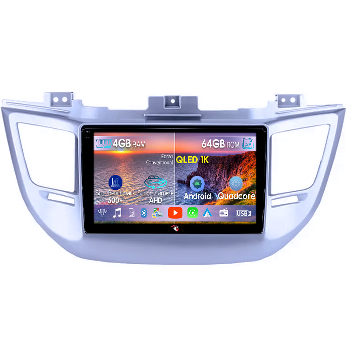 Navigatie dedicata Hyundai Tucson, IX35 2014-2018, 4GB RAM 64GB ROM, Octacore, Android 14, Display QLED 1K 9", Carplay&Android Auto, SIM 4G, Ventilator Activ [1]
