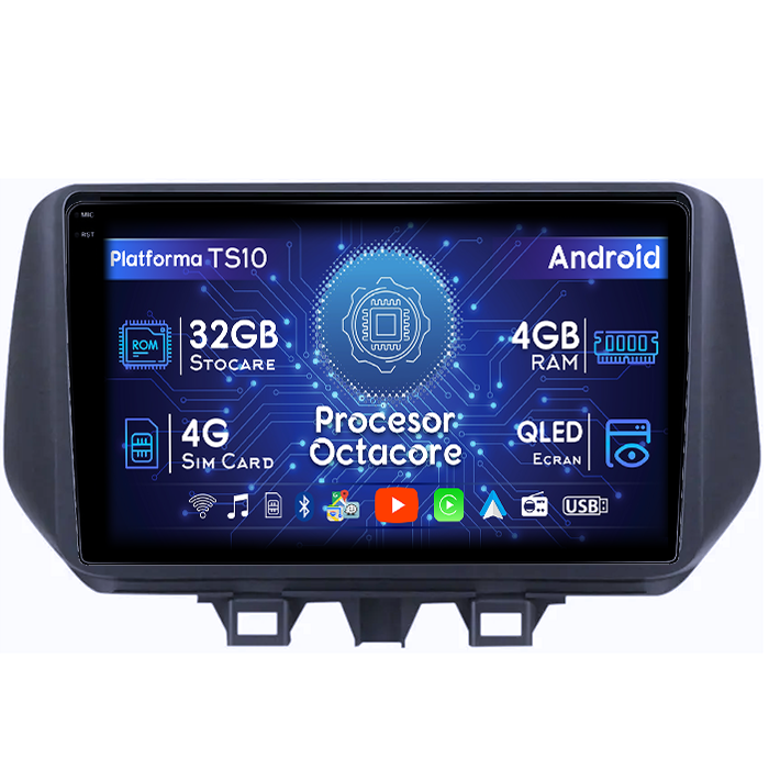 Navigatie dedicata Hyundai Tucson IX35 2019+, 4GB RAM 32GB ROM, Octacore, Android 14, Display QLED 9", DSP, Carplay&Android Auto, SIM 4G, Bluetooth, Ventilator Activ [1]