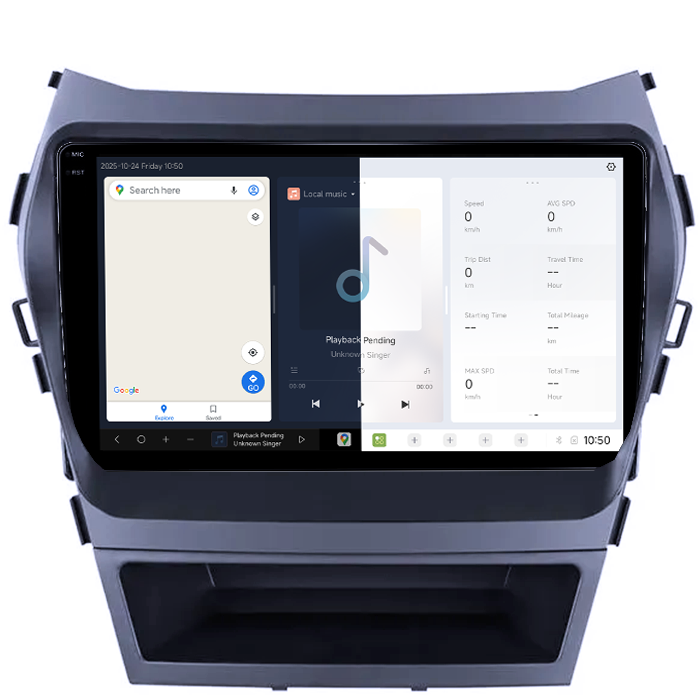 Navigatie dedicata Hyundai Santa Fe ix 45 2012-2017, DUDU3, 4GB RAM 64GB ROM, Octacore, Platforma 8581, Android, Display QLED 9", DSP, Carplay&AndroidAuto [2]
