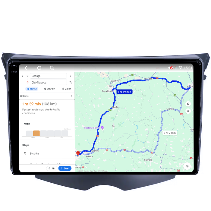 Navigatie dedicata Hyundai Veloster FS 2011-2017, 4GB RAM 64GB ROM, Octacore, Android 14, Display QLED 1K 9", Carplay&Android Auto, SIM 4G, Ventilator Activ [4]