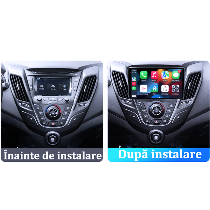 Navigatie dedicata Hyundai Veloster FS 2011-2017, 4GB RAM 64GB ROM, Procesor Qualcomm Octacore, Android 14, Rezolutie 2K, Display QLED 9", DSP, Carplay&Android Auto, SIM 4G [7]