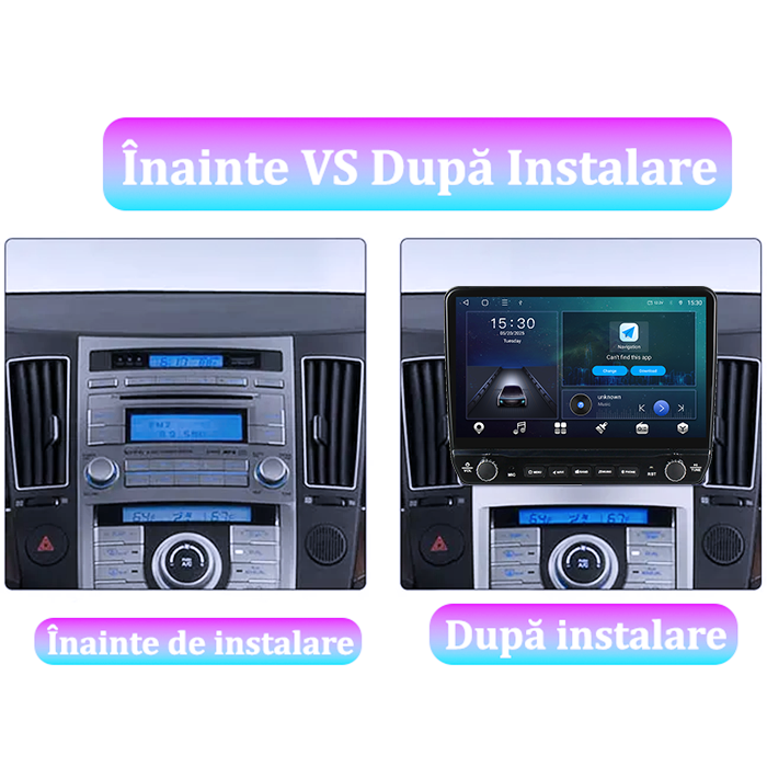 Navigatie dedicata Hyundai Veracruz IX55 2006-2015 Tesla cu butoane rotative model 2024, 4GB RAM 64GB ROM, Procesor Quadcore, Android 14, Display QLED 10", DSP, Carplay&Android Auto [5]