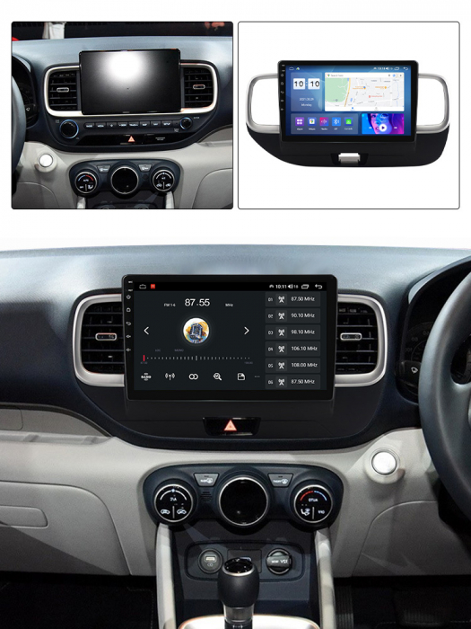 Navigatie dedicata Hyundai Venue 2019-2020, 4 GB RAM 32 ROM, Android 13, Display QLED, 9", DSP, Carplay, Android Auto, Internet, Youtube , Waze , WI-FI , USB , Bluetooth [5]