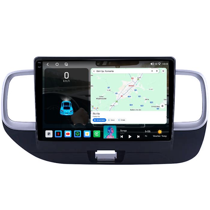 Navigatie dedicata Hyundai Venue 2019-2020, 4GB RAM 64GB ROM, Procesor Qualcomm Octacore, Android 14, Rezolutie 2K, Display QLED 9", DSP, Carplay&Android Auto, SIM 4G [2]