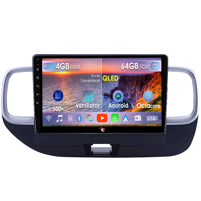 Navigatie dedicata Hyundai Venue 2019-2020, 4GB RAM 64GB ROM, Octacore, Android 14, Display QLED 9", DSP, Carplay&Android Auto, SIM 4G, Ventilator Activ [1]