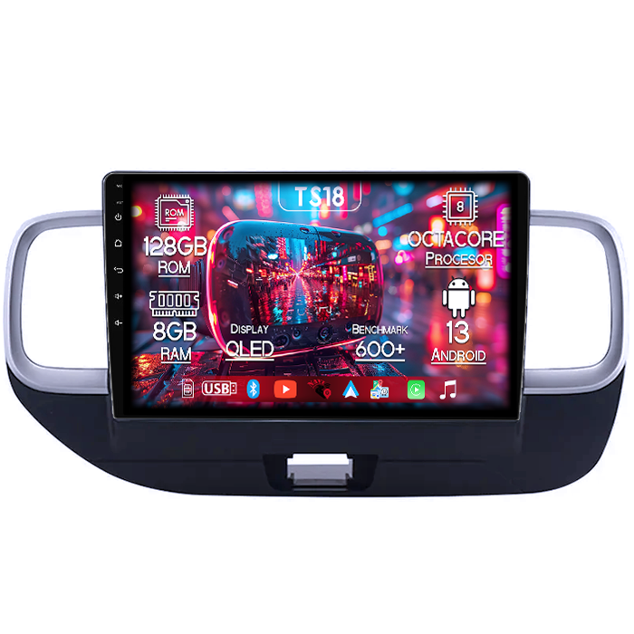 Navigatie dedicata Hyundai Venue 2019-2020, 8GB RAM 128GB ROM, Octacore, Platforma TS18, Android 13, Display QLED 9”, Suporta camera 360º, DSP, Carplay&Android Auto, SIM 4G, Ventilator Activ [1]
