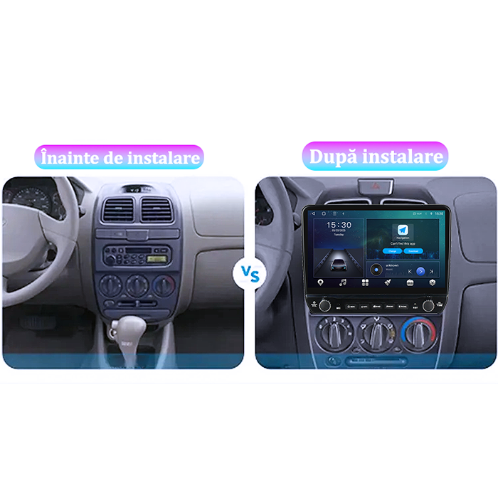 Navigatie dedicata Hyundai VERNA 1999 Tesla cu butoane rotative model 2024, 4GB RAM 64GB ROM, Procesor Quadcore, Android 14, Display QLED 10", DSP, Carplay&Android Auto [5]