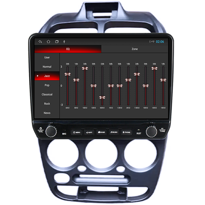 Navigatie dedicata Hyundai VERNA 1999 Tesla cu butoane rotative model 2024, 4GB RAM 64GB ROM, Procesor Quadcore, Android 14, Display QLED 10", DSP, Carplay&Android Auto [2]