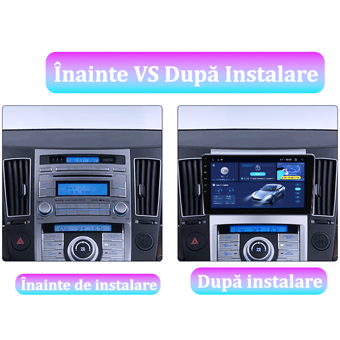 Navigatie dedicata Hyundai Veracruz IX55 2006-2015 Clima, 12GB RAM 256GB ROM, Android 14, Rezolutie 2K, Display QLED, 9", DSP, Carplay, Android Auto, Internet, Youtube, Waze, Wi Fi, USB [5]