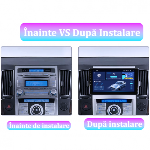 Navigatie dedicata Hyundai Veracruz IX55 2006-2015, 4GB RAM 64GB ROM, Quad Core, Display 9" QLED 1K, Carplay, Android 14, Bluetooth, Magazin Play, Suport Camere AHD [2]