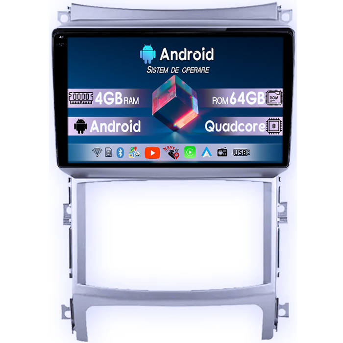 Navigatie dedicata Hyundai Veracruz IX55 2006-2015, 4GB RAM 64GB ROM, Quad Core, Display 9" QLED 1K, Carplay, Android 14, Bluetooth, Magazin Play, Suport Camere AHD [1]