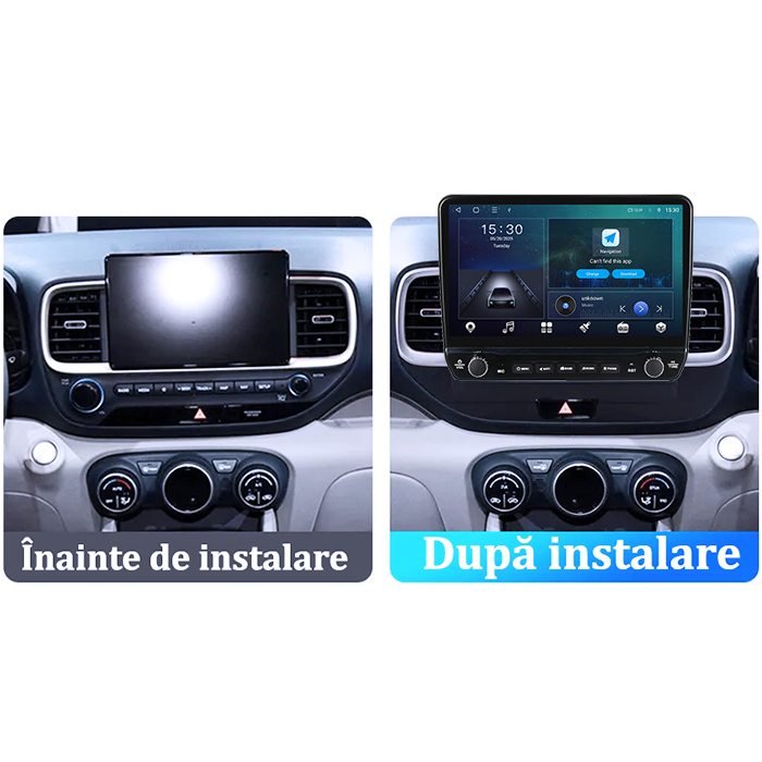 Navigatie dedicata Hyundai Venue 2019-2020 Tesla cu butoane rotative model 2024, 4GB RAM 64GB ROM, Procesor Quadcore, Android 14, Display QLED 10", DSP, Carplay&Android Auto [3]