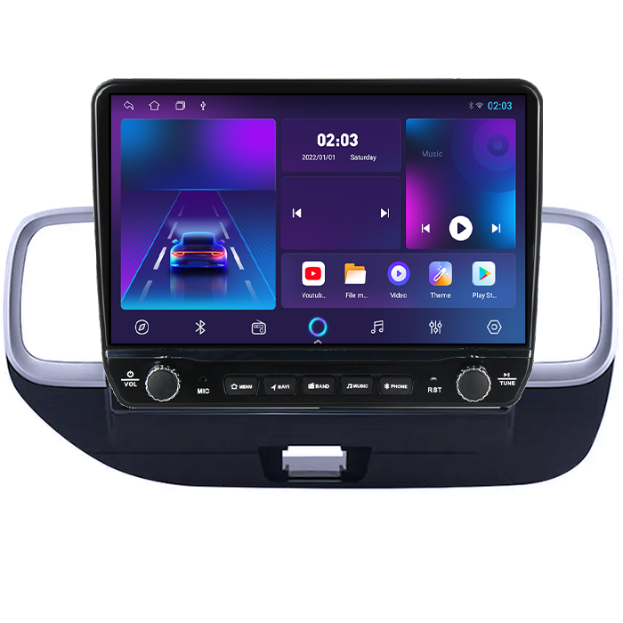 Navigatie dedicata Hyundai Venue 2019-2020 Tesla cu butoane rotative model 2024, 4GB RAM 64GB ROM, Procesor Quadcore, Android 14, Display QLED 10", DSP, Carplay&Android Auto [5]