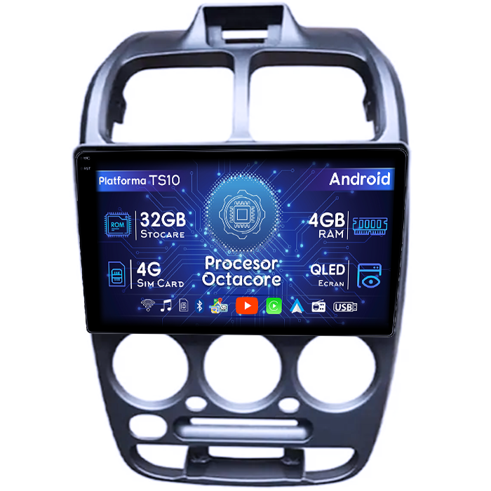 Navigatie dedicata Hyundai Verna 1999, 4GB RAM 32GB ROM, Octacore, Android 14, Display QLED 1K 9", DSP, Carplay&Android Auto, SIM 4G, Bluetooth, Ventilator Activ [1]
