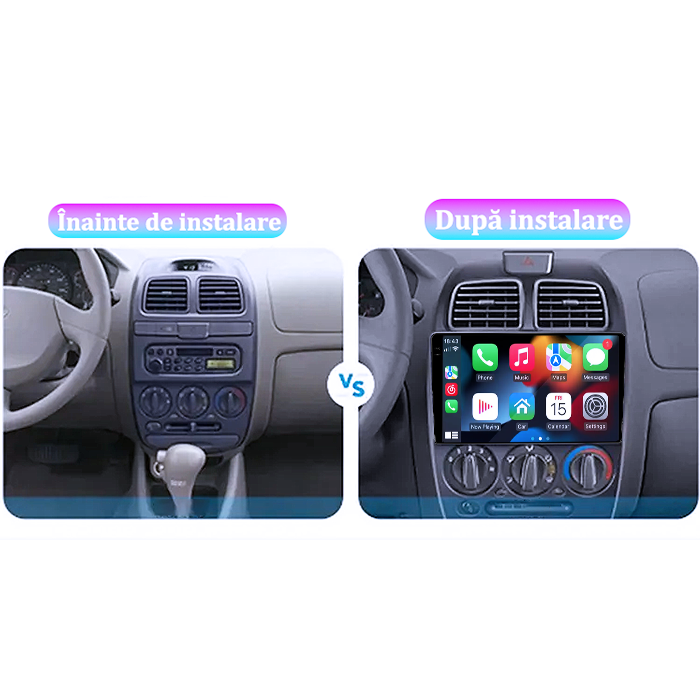 Navigatie dedicata Hyundai Verna 1999, 4GB RAM 64GB ROM, Procesor Qualcomm Octacore, Android 14, Rezolutie 2K, Display QLED 9", DSP, Carplay&Android Auto, SIM 4G [7]