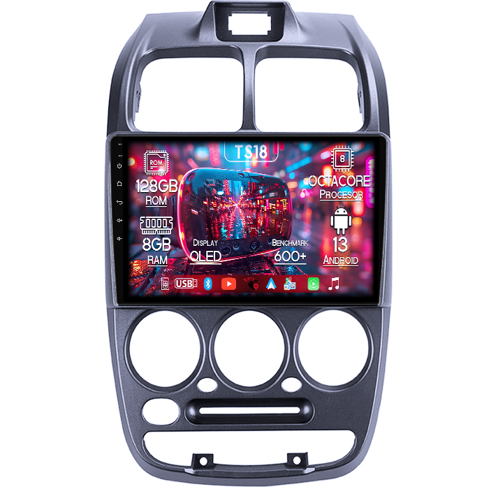 Navigatie dedicata Hyundai Verna 1999, 8GB RAM 128GB ROM, Octacore, Platforma TS18, Android 13, Display QLED 9”, Suporta camera 360º, DSP, Carplay&Android Auto, SIM 4G, Ventilator Activ [1]