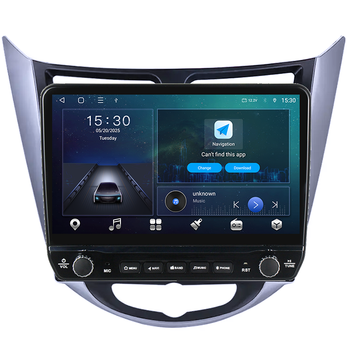 Navigatie dedicata Hyundai Verna 2010-2016 Tesla cu butoane rotative model 2024, 4GB RAM 64GB ROM, Procesor Quadcore, Android 14, Display QLED 10", DSP, Carplay&Android Auto [6]