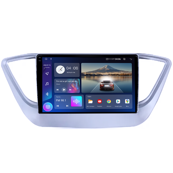 Navigatie dedicata Hyundai Verna 2017-2018, 12GB RAM 256GB ROM, Android 14, Rezolutie 2K, Display QLED, 9", DSP, Carplay, Android Auto, Internet, Youtube, Waze, Wi Fi, USB [2]