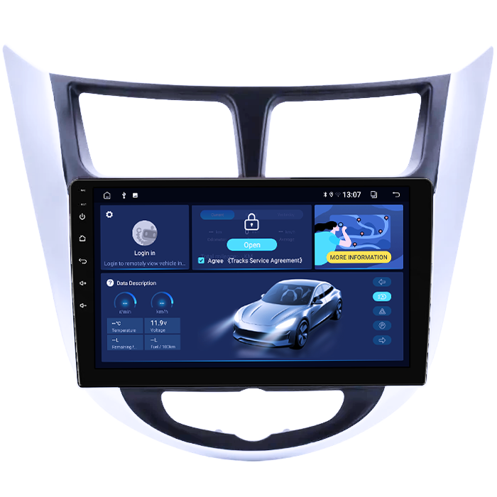 Navigatie dedicata Hyundai Verna 2010-2016, 8GB RAM 128GB ROM, Octacore, Platforma TS18, Android 13, Display QLED 9”, Suporta camera 360º, DSP, Carplay&Android Auto, SIM 4G, Ventilator Activ [2]