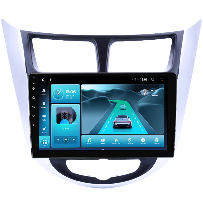 Navigatie dedicata Hyundai Verna 2010-2016, 8GB RAM 128GB ROM, Octacore, Platforma TS18, Android 13, Display QLED 9”, Suporta camera 360º, DSP, Carplay&Android Auto, SIM 4G, Ventilator Activ [3]