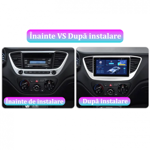 Navigatie dedicata Hyundai Verna 2017-2018, 4GB RAM 32GB ROM, Octacore, Android 14, Display QLED 9", DSP, Carplay&Android Auto, SIM 4G, Bluetooth, Ventilator Activ [5]