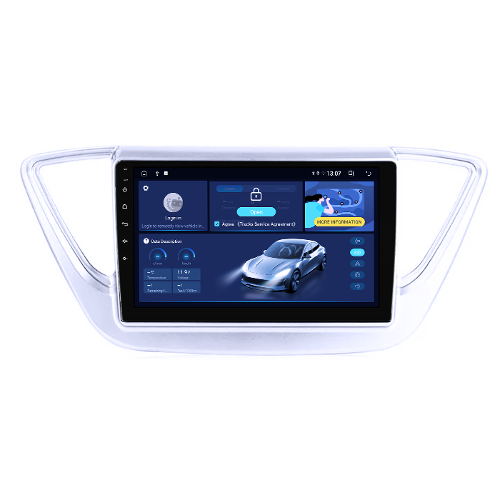 Navigatie dedicata Hyundai Verna 2017-2018, 8GB RAM 128GB ROM, Octacore, Platforma TS18, Android 13, Display QLED 9”, Suporta camera 360º, DSP, Carplay&Android Auto, SIM 4G, Ventilator Activ [2]