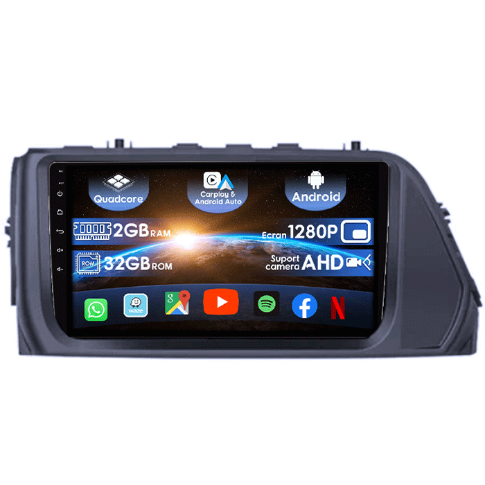 (Resigilata) Navigatie dedicata Hyundai Verna 2017-2020, 2GB RAM 32GB ROM, Quad Core, Display 9" IPS Full HD, Carplay&Android Auto, Android 14, Suport camere AHD [1]