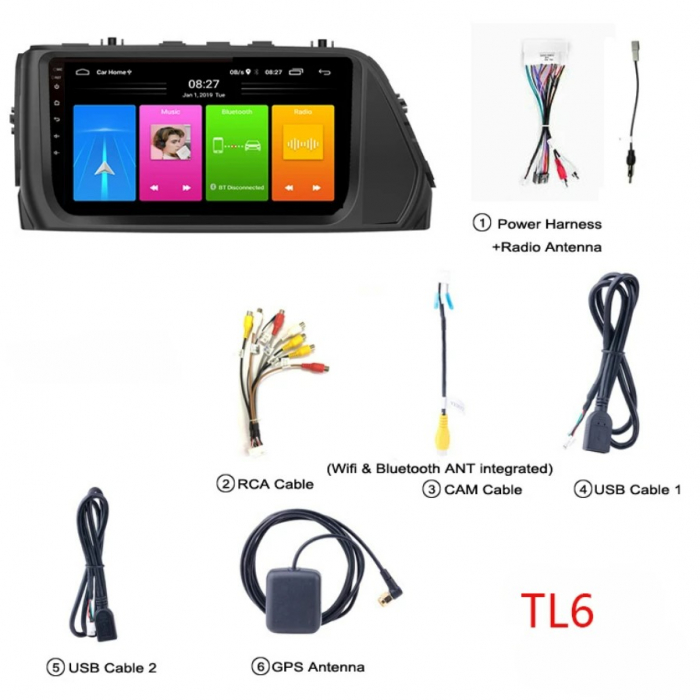 Navigatie dedicata Hyundai Verna 2017-2020 , 4 GB RAM 32 ROM, Android 13, Display QLED, 9", DSP, Carplay, Android Auto, Internet, Youtube , Waze , WI-FI , USB , Bluetooth [4]