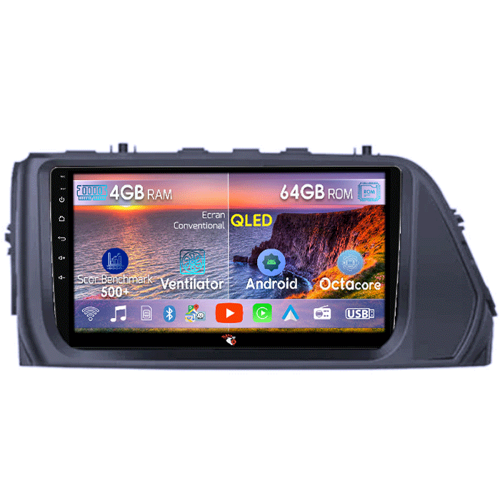 Navigatie dedicata Hyundai Verna 2017-2020, 4GB RAM 64GB ROM, Octacore, Android 14, Display QLED 9", DSP, Carplay&Android Auto, SIM 4G, Ventilator Activ [1]