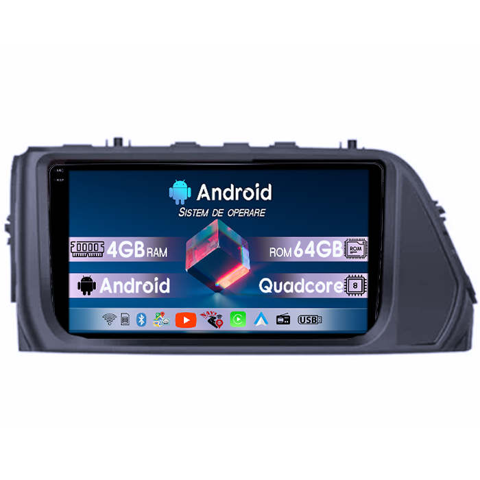 Navigatie dedicata Hyundai Verna 2017-2020, 4GB RAM 64GB ROM, Quadcore, Android 14, Display QLED 1K, 9", DSP, Carplay&Android Auto, Suport camere AHD [1]